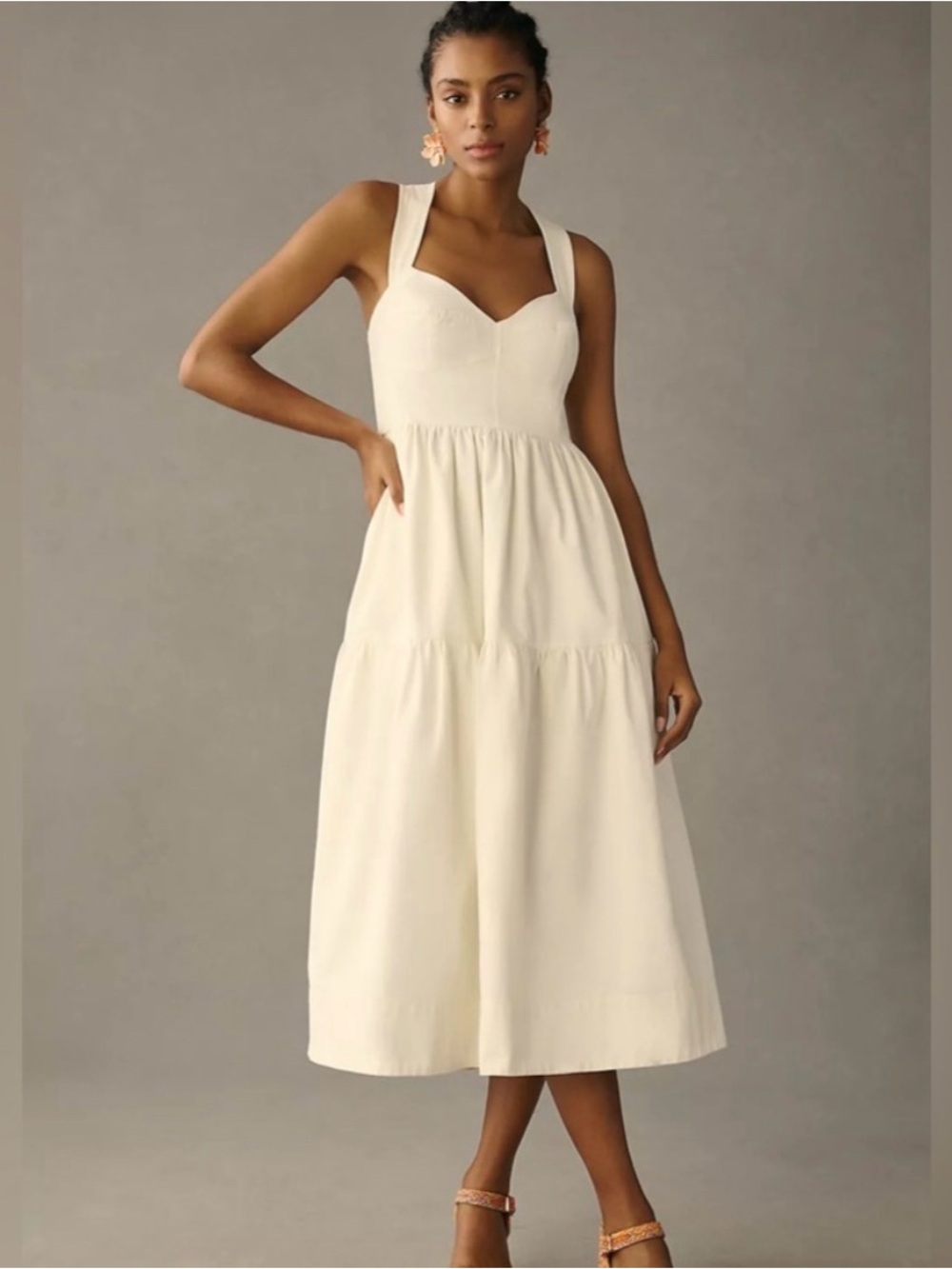 Forever that girl sweetheart denim dress by Anthropologie